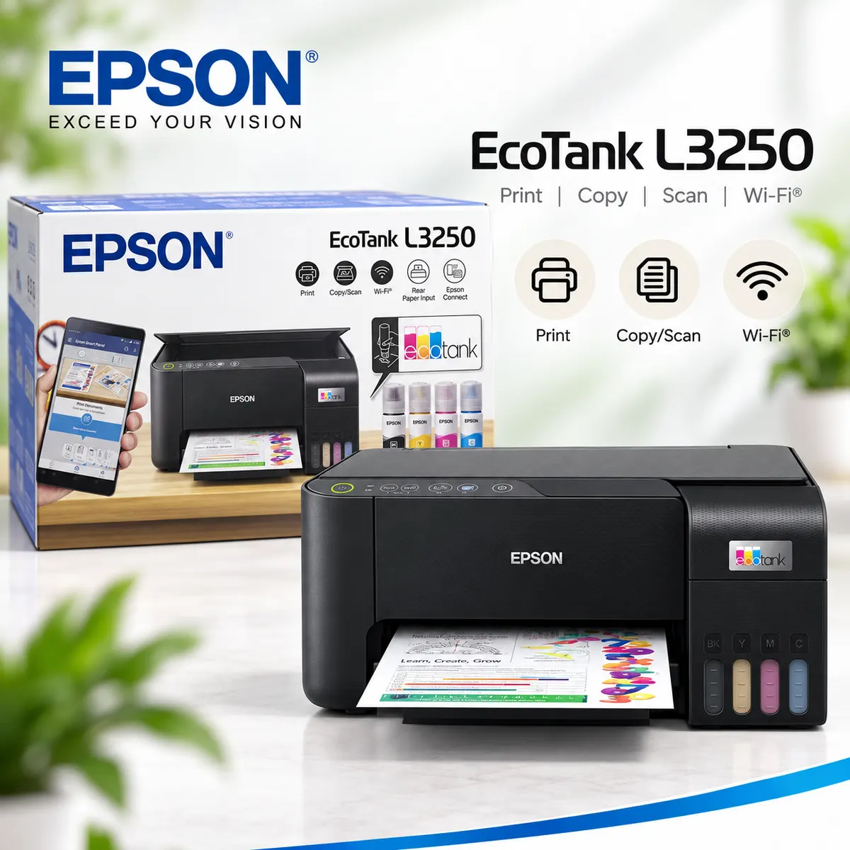 EPSON L3250 PRINTER P/C/S/WIFI